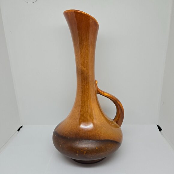 Royal Haeger Ewer, Drip Glaze Brown / Yellow Vase, 1955, USA - Picture 3 of 11